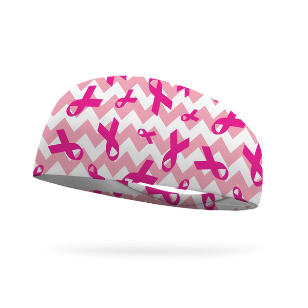 Bondi Band Breast Cancer Awareness Pink Chevron Wicking Headband