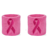 Suddora Pink Ribbon Wristband Pair [3-Pack]