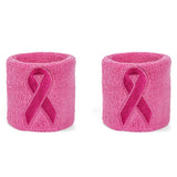 Suddora Bulk Pink Ribbon Wristband Pair [50-Pack]