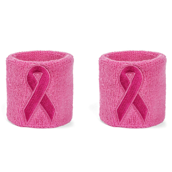 Suddora Bulk Pink Ribbon Wristband Pair [50-Pack]